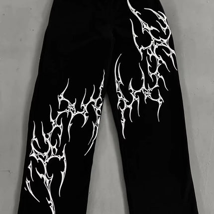 Summer 2026 Fashion New Retro Gothic Retro 3D Printed Hip-hop Sports Casual Pants Hip-hop Street Wear Loose Pants Plus Size