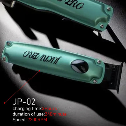 JUCAI JP02 Ttrimmer for Men DLC T-Blade Brushless Motor 7200RPM with Base Charger Hair Trimmer Professional Hair Cutting Machine