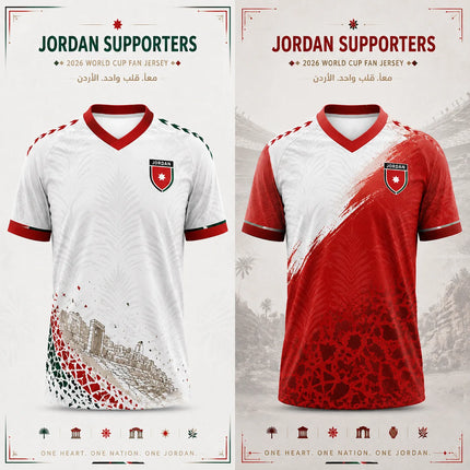 2026 Jordan Fan Red Football Jersey, Crest Print, Lightweight Motorcycle Breathable Sports Top for Unisex & Collectors