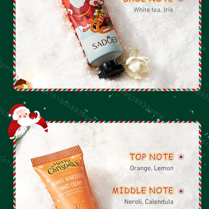 Christmas Gift Set Hand Cream and Lip Balm Set Ultra Wrinkles Nourishing Moisturizing Nonsticky Gentle Skincare for All Skin Use