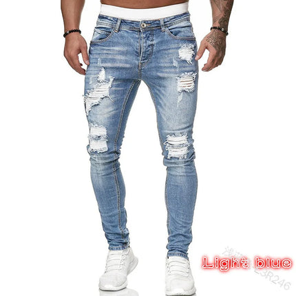 New 2025 high-quality Fashion Casual Cotton Business Black Denim Pants Male Trousers Men's Stretch Regular Fit Jeans S-XXXL