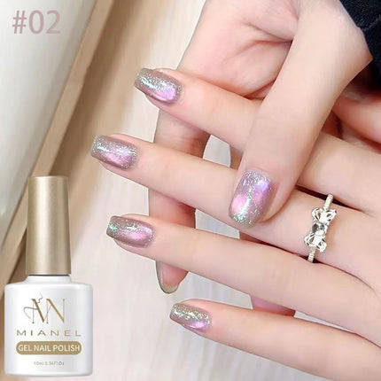 1-6PCS Popular Winter Internet Celebrity Hot-selling Northern Lights Cat Eye Magnet Gel Nail Polish Nail Art Nail Supplies