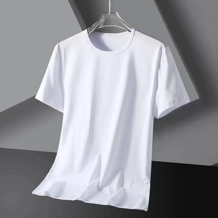 Casual Sportswear Set for Men Summer Short Sleeve Five-Quarter Pants Polyester Fiber Big Size Two-Piece Suit T-Shirt Shorts