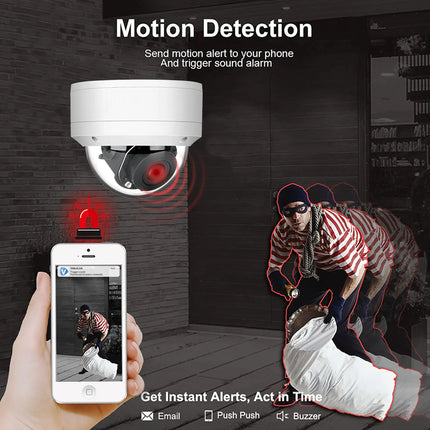 Anpviz Smart 4k 8MP POE IP PTZ Camera 5X Optical  Zoom Audio Camera IR 30m Outdoor Security Protection Human Vehicle Detection