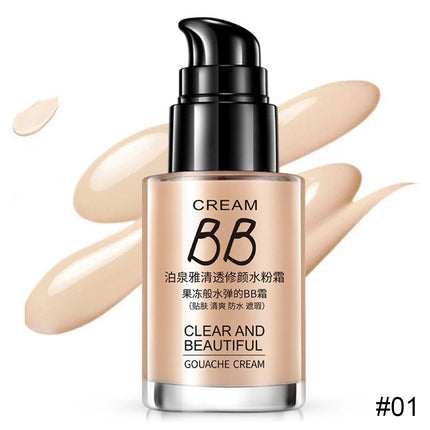Liquid Foundation Cream Face Concealer Cover Base Cosmetics Natural Oil Control Waterproof Long Lasting Facial Cream Makeup Tool