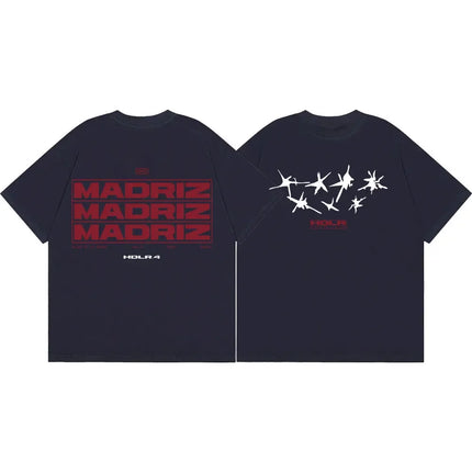 Natos Y Waor Double Sided Graphic T Shirts Men Women Hip Hop Vintage Short Sleeve T-shirts Summer Fashion Casual Cotton T-shirt