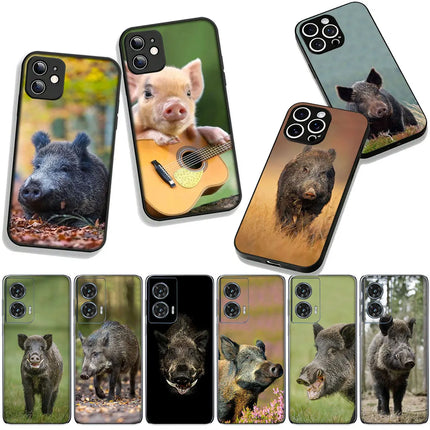 Phone Cover Animal Wild Boar Pig for Samsung Galaxy A36 A17 A26 A07 A35 A54 A53 A13 A33 A34 S8 S9 S20 S21 FE S10 Plus Case