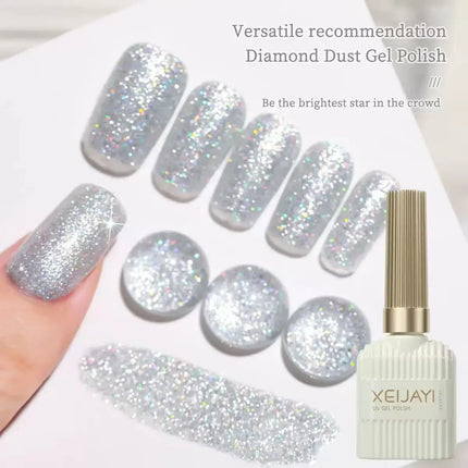 XEIJAYI 15ML Gel Nail Polish Sequin Series Colorful Gel Nail Polish Soak Off UV Gel Varnish Nail Art Gel Polish DIY
