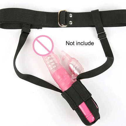 【A]1Pc Adjustable Waist Harness Holder for Dildo Wand Massager - Sex Toy for Women Wearable Constrained Forced Strap No Vibrator