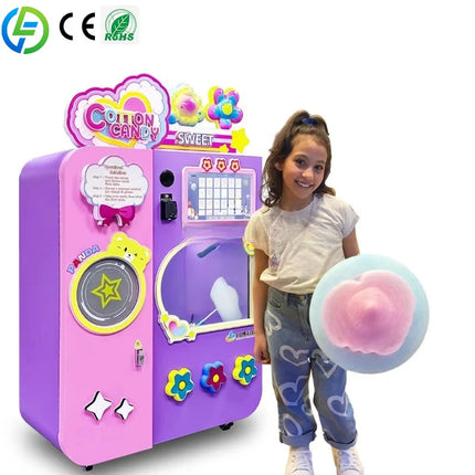Customize High Profit Make Money Vending Automatic Commercial Cotton Candy Machine Maker for Bakery Restaurant Retail Industries