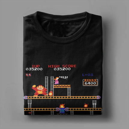 Donkey Kong T Shirt For Men Women 100%Cotton Clothes Novelty  Video Game Round Neck Short Sleeve