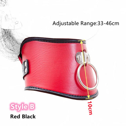 Exotic Accessories of Slave Role Play Leather Restraints Fetish Collar for Adults Sex Games Bdsm Bondage Traction Flirting
