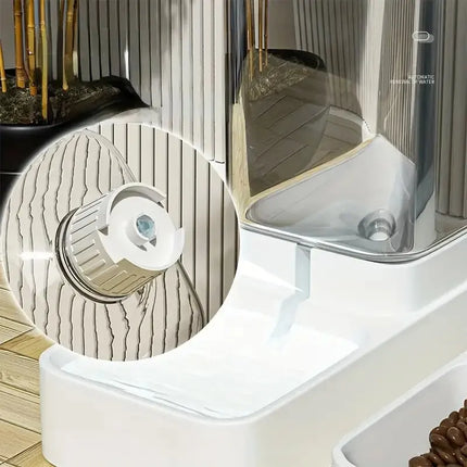 1pc/2pcs Automatic Dog Feeder/Water Dispenser, Plastic Gravity Dog Food and Water Dispenser Set