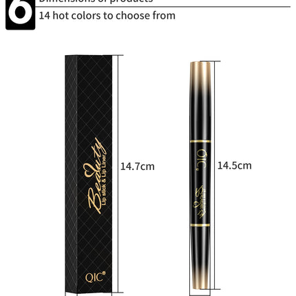 2 IN 1 Lip Liner Waterproof Matte Lipstick Pencil Sexy Red Long Lasting Lipliner Makeup Cosmetics