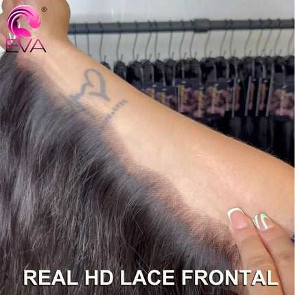 Eva Hair 13x4/13x6 HD Lace Frontal Closures Human Hair 5x5/7x5 HD Lace Closure Pre Plucked Invisible HD Lace Melt Skins 2x6 HD