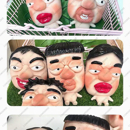 Funny Pimple Popper Squishy Toy Fast Rebound Squeeze Face Model Stress Relief Fidget Toys for Adults & Kids Funny Gag Prank Gift