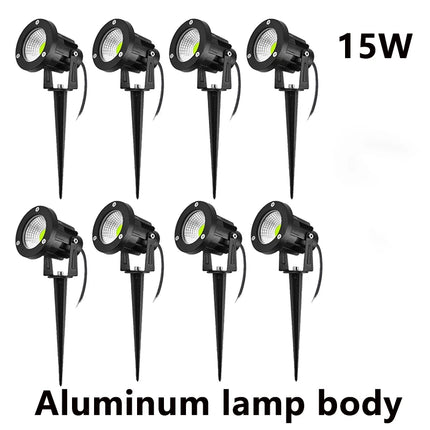 5W 10W 15W Outdoor Waterprof IP65 220V110V12V24V Spike Garden Path Green Spotlights Landscape Garden Warm White LED Lawn Lamp