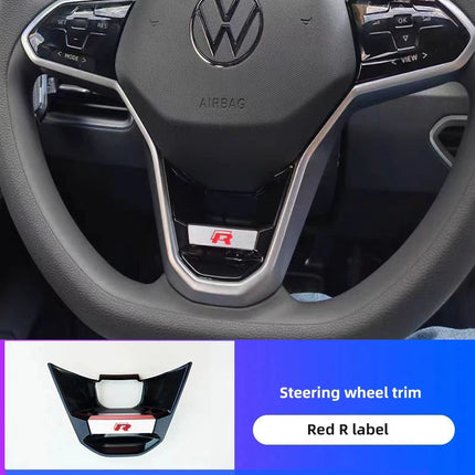 Car Decoration Accessories Steering Wheel Logo Cover Trim Sticker For VW GTI R Line Polo Golf Passat Scirocco Tiguan Jetta T-ROC