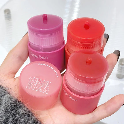 Gege Bear Hydrating Tinted Lip Essence — Moisturizing Water-Gloss Finish, Korean-Style Youthful and Flawless Look Lip Balm