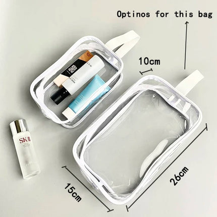 20Custom Waterproof Storage Bag Portable Cosmetic Pvc Bag  Handbag Toiletry Bag Minimalist Transparent Makeup Bag Travel Washbag