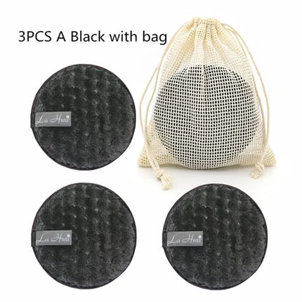 3pcs Reusable Makeup Removal Pads Cotton Wipe Microfiber Makeup Removal Sponge Cotton Cleansing Pad Tool Cleansing Pad