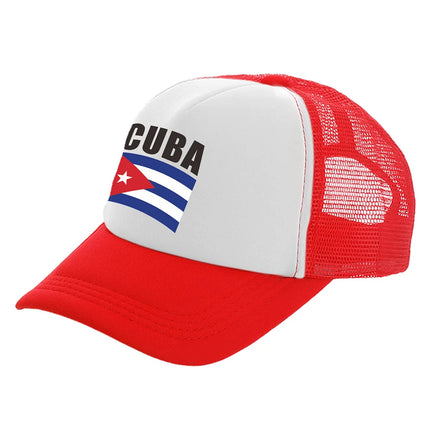 Cuba Trucker Cap Men Cool Cuba Flag Hat Baseball Cap Cool Summer Unisex Mesh Net Caps