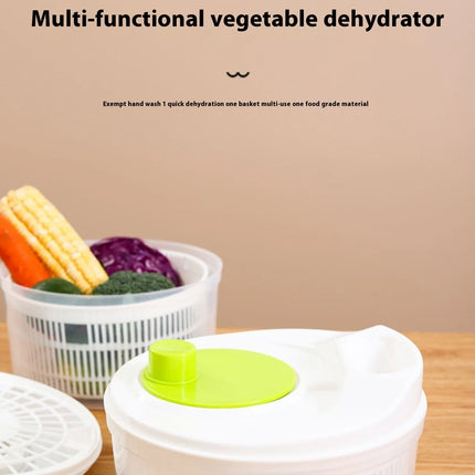 Multifunctional Household Manual Vegetable Dehydrator - Salad Spinner with Fruit, Lettuce Drain Basket | Home Kitchen Gadgets