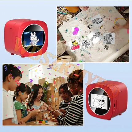 New AI Magic Box Voice Control Portable HD Screen Printer for Kids Gift Drawing Printing Toy WIFI Android iOS thermal printer