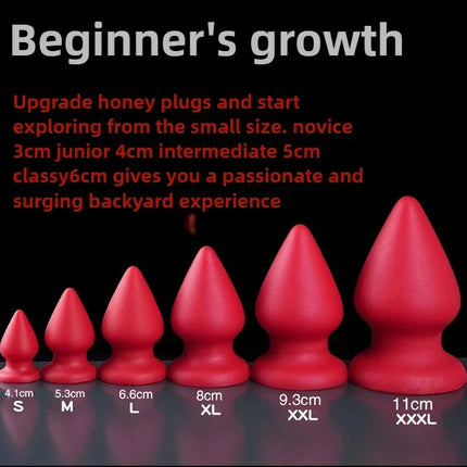 S-XXXL Huge Anal Plug Liquid Silicone Soft Conical Butt Plug Big Anal Dildos for Women Men G-spot /prostate Massage 18+ Sex Toys