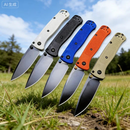 BM533 5 colors Outdoor Camping  Nylon Wave Fiber Handle Fishing Hunting Survival EDC Folding Knife