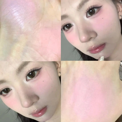 Low Saturation Matte Liquid Blush Water Light Cheek Cream Smooth Blush Big Sponge Brush Head Easy To Apply Natural Rouge Makeup