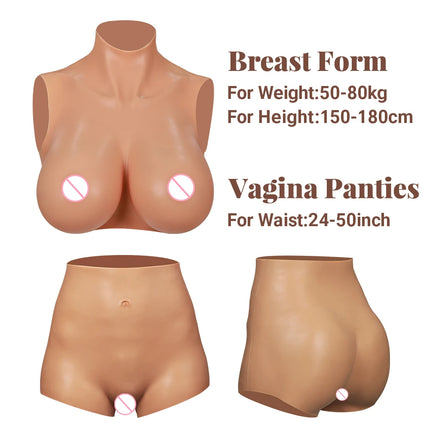 Drag Queen A - H Cup Silicone Breasts Forms Cosplay Fake Boobs Bodysuit Crossdressing Silicone Breast Plate Crossdresser Chest