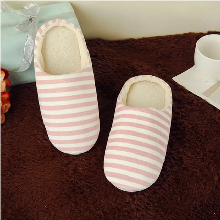 Women Indoor Slippers Warm Plush Home Slipper Autumn Winter Shoes Woman House Flat Floor Soft Silent Slides for Bedroom
