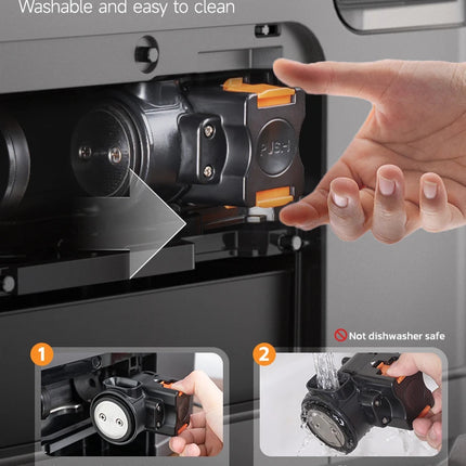 HiBREW Fully Automatic Espresso Machine Cappuccino Milk System 6 Coffee Varieties Intuitive Touch Display With Grinder H16