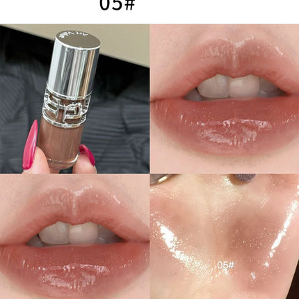 Transparent Moisturizing Lip Gloss Hydrating Drying Lips Mirror Lipstick Makeup Crystal Lip Oil Mirror Lip Glaze Tinted Plumper