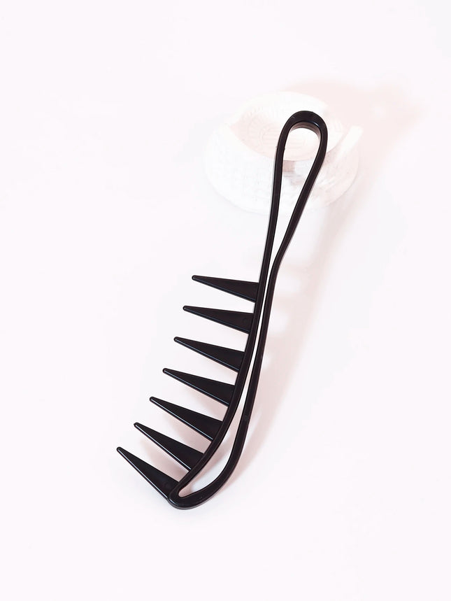 1PC Wide Teeth Shun Hair Comb – Plastic Massage & Curling Comb, Salon Hairdressing Styling Tool for Real Hair Wigs