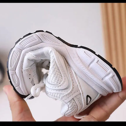 Kids Casual Sports Shoes with Thick Soles Boys Girls Fashion Versatile Sneakers 2024 New Children Mesh Breathable Running Shoes