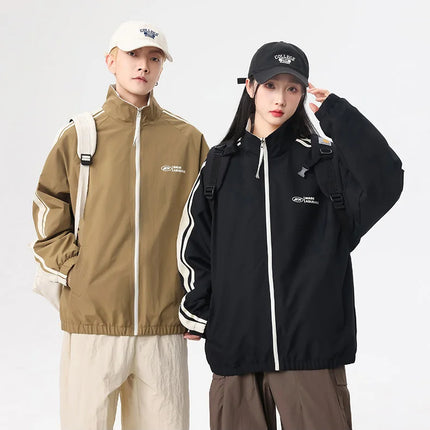 New Jacket Two-sided Long Sleeve Outdoor Men Coats Women Reversible Windproof Coats Splashproof Double-Sided Jackets Couple Top