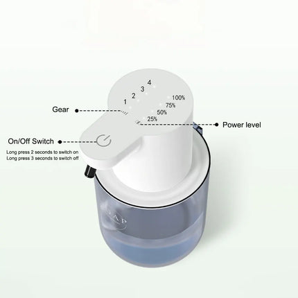 400ML Automatic Foam/Gel Soap Dispenser 4 Gears Infrared Sensor Foaming Soap Dispenser IPX5 for Home Bathroom