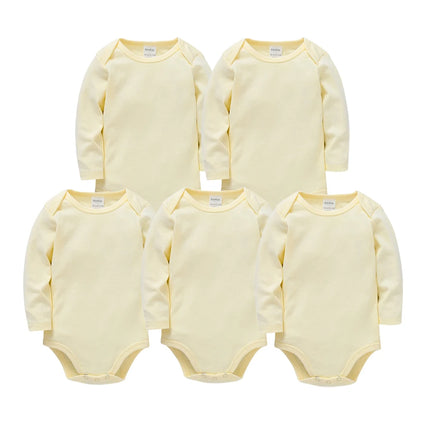Kavkas Baby Boy Girl Clothes 0-24 Months 3/5 pcs a lot 100% Cotton Newborn Body bebe Bodysuit Long Sleeve Four Season Jumpsuit