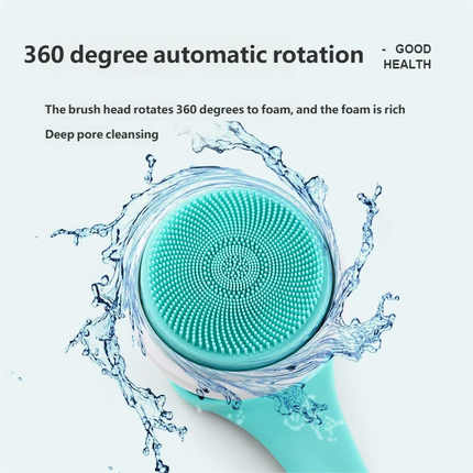 HOMEFISH Waterproof Electric Massage Shower Brush Multifunctional Long Handle Back Scrubbing Facial Washing Device for Bathroom
