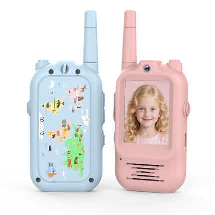 2PCS Kids Video Walkie Talkie Parent-Child Interactive Leisure Pager Remote Intercom Mini Telephone Toy for Gift