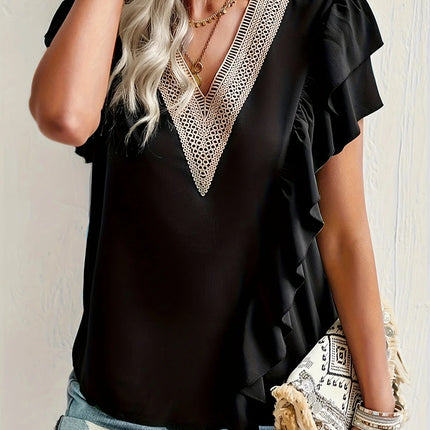 White Women's plus size shirt summer chic elegant shirt casual women's fashionable shirt White
