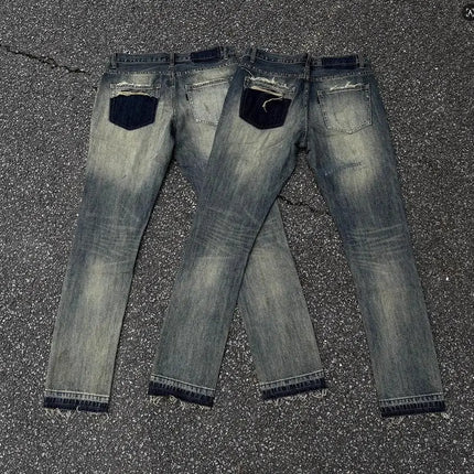 High New Classical UC Washed Thunderbolt Fit Straight PANT Jeans Cotton Denim Pants Comfort Casual Jeans Size 1 2 3 #E137