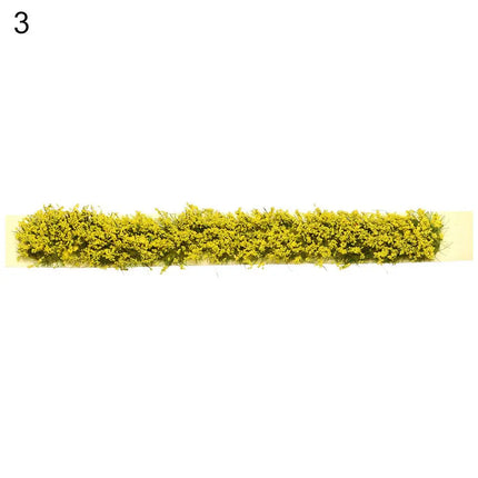 1Set Miniature Flower Cluster Garden Decor DIY Grass Tufts Building Layout Static Scenery Model 9*1*0.6cm Durable Sand Table