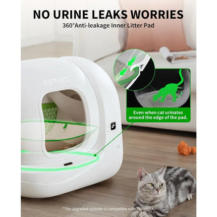 PuraMax 2 Automatic Self-Cleaning Cat Litter Box, App Control Automatic Litter Box with Safety Sensors, Odor-Free & Customized