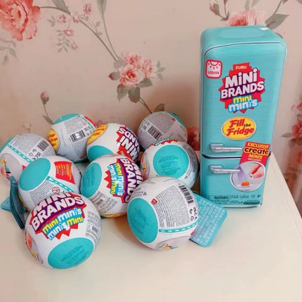 In Stock Original Genuine Zuru Mini Brands Mini Minis Fill The Fridge Collect Mini Refrigerator Blind Box Toys Birthday Gift