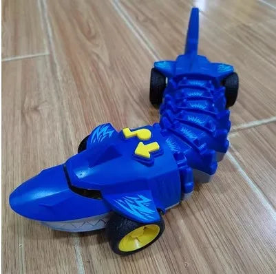 Electric Mechanical Shark Fighting Bone Car Children's Music Light Twisting Crawling Scorpion Crocodile Boy Puzzle Toy