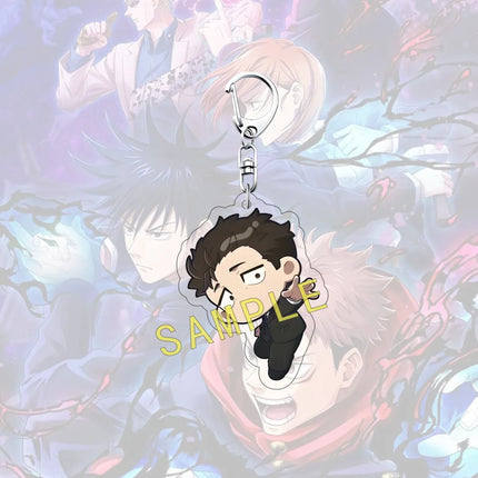 Anime JUJUTSU KAISEN 6cm Acrylic Cute Character Yuji Itadori Backpack Pendant Car Key Decoration Fan Gift Keychain