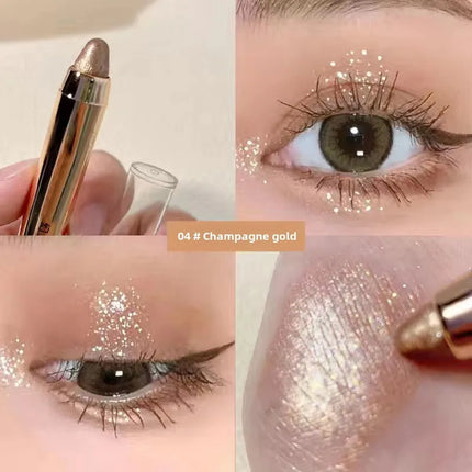 1Pcs Shimmering Highlight Stick Lazy Glitter Eyeshadow Pencil for Bright Eyes Dazzling Effect Makeup Highlighter Cosmetics White